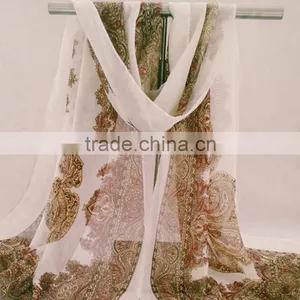 New Style Women Fashion Long Soft Scarf Chiffon Scarf Wrap Shawl Stole Scarves thumbnail-2