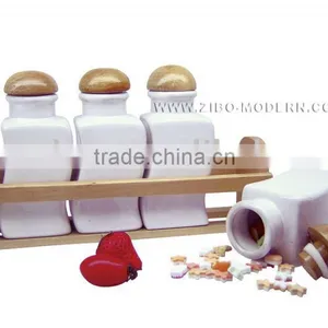 4pc Wavy Spice Jar Set thumbnail-1
