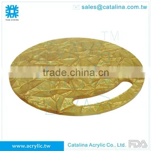 Hot Sale Gold Acrylic Embedded Fabric Kitchen Food Fruit Chopping Board thumbnail-2
