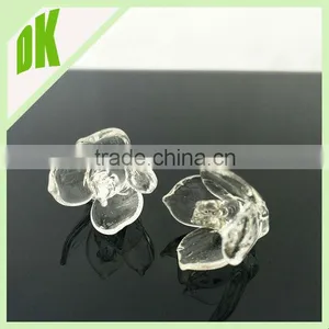 .... Sweet Vintage Czech Glass Flowers, Czech Flower Beads, Clear Flower Beads // Decor Clear Glass Beads for Chandelier thumbnail-1