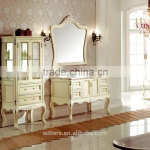 Cheap Solid Wood Bathroom Vanity Sets in White WTS611 thumbnail-6
