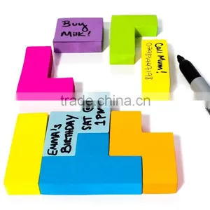 Wholesale Eco-friendly Products Letter Shaped Sticky Notes Tetris Notepad Memo Pad thumbnail-4