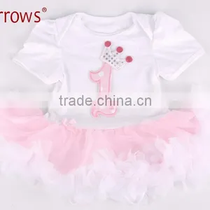 2016 Baby Girls Dress Cute Short Sleeve Spring Sport Princess Style Party Clothing thumbnail-5