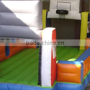 Hot Sale 2 in 1 Inflatable Football Field With Basketball Hoop for Children Bouncing Playground thumbnail-1
