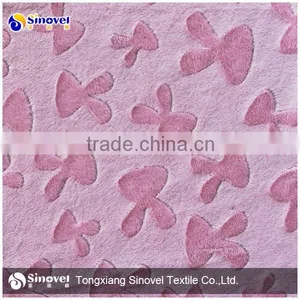 Home Textile Polyester Super-soft Embossed Velboa Fabric For Upholestery/Apparel thumbnail-1