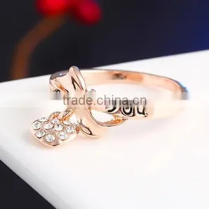 O Rings Jewelly Fashion Crystal Heart Love Letter Ring thumbnail-2
