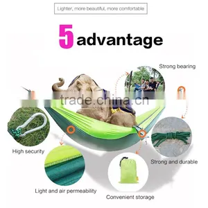 Factory Custom Size Camping Nylon Parachute Hammock With Steel Carabineers thumbnail-4