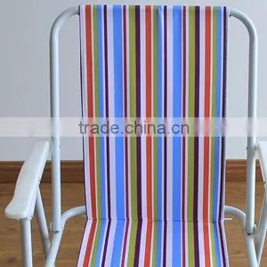 HOT SELL METAL COLOR STRIPE OUTDOOR FOLDING CHAIR thumbnail-4