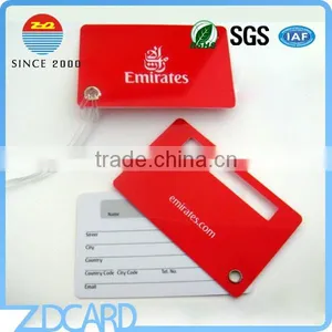 Matte Plastic PVC Luggage Tag With Transparent Strap thumbnail-3