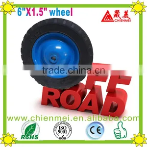 The Most Popular 7"X1.5 Rubber Wheel/Metal Rim Wheel/Pneumatic Wheels/Ruled Wheel thumbnail-3