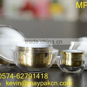 Hot Sale With Good Quality Double Wall With Beauty Ball Made in China Square Golden Acrylic Cream Jar thumbnail-3