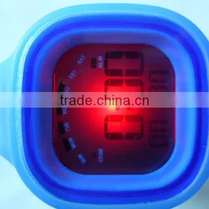 Fashion Square Jelly Digital Silicone Watch thumbnail-1