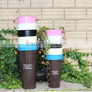 Guangxi Display Flower Bucket Home & Garden Metal Hanging Vases thumbnail-4