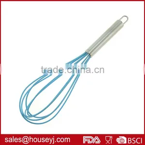 5 Wires 12 Inch Silicone Egg Whisk Manual Silicone Egg Beater With S/s Handle thumbnail-2