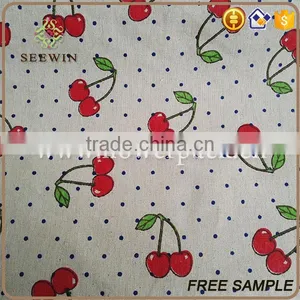 Awards Banquet Birthday Party Table Cover Printed Polyester Ramie Fabric thumbnail-4