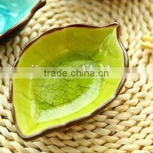 Wholesale Stock Small Order Leaf Shaped Ceramic Condiment Plate thumbnail-6