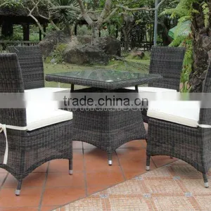Outdoor Furniture Rattan Dining Table Set thumbnail-1