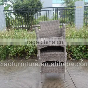 Garden Furniture Half Round Wicker Dining Chairs thumbnail-5