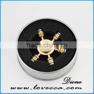2017 High Quality Hexagon Finger Gyro Hand Spinner High Speed Brass thumbnail-1