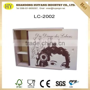 Custom 3 Bottles Wine Wooden Packaging Box Wholesale thumbnail-1