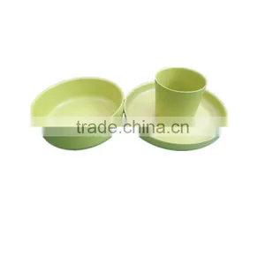 Reusable High Quality Pretty Design Bamboo Fiber Kids Dinnerware Set thumbnail-1