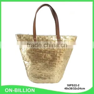 2016 Popular Bling Bling Paper Straw Cheap Handmade Bag thumbnail-1