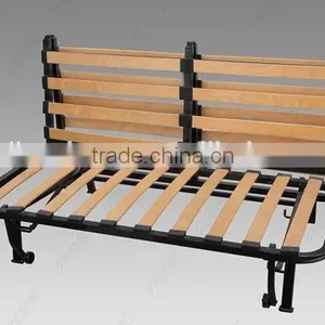 Hot Sell Metal Folding Sofa Bed Frame With Wooden Flat Slats thumbnail-1
