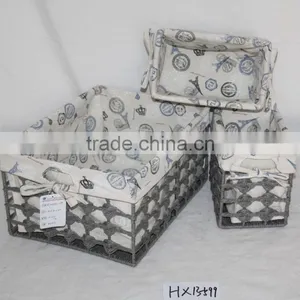 2014 New Hollow Out Design Paper String Woven Colorful Storage Basket thumbnail-1