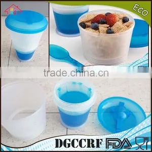 NBRSC Snack Milk Cup For Breakfast With Spoon Cereal To Go thumbnail-4