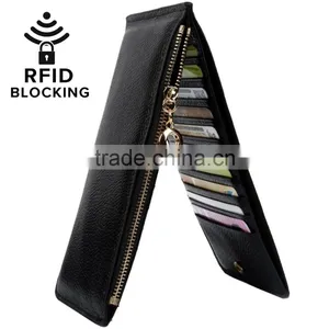 Genuine Leather Multi Card Holder Wallet With Zipper Pocket for Men&Women thumbnail-1