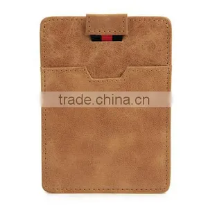 Leather RFID Card Package Slim Real Pickup Cover Card Credit Magnetic Scanning thumbnail-1