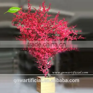 Artificial Peach Blossom Tree Fake Flower Tree Wood Trunk for Home Decoration thumbnail-1