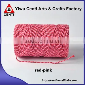 Factory Sale Red and Pink Double Coloured Original Cotton Bakers Twine for Valentines thumbnail-1