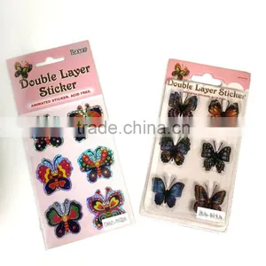 Laser Double Layer Sticker, Butterfly Double Layer Sticker, Laser Butterfly Sticker thumbnail-6