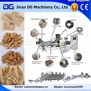 Automatic TVP TSP Soya Protein Chunks/Mince/Nuggets Maker Machine Production Plant thumbnail-2