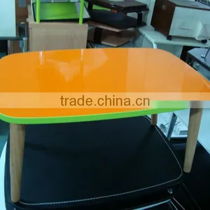 New Design Wooden Legs Modern MDF Small Coffee Rable, Square Coffee Table thumbnail-1