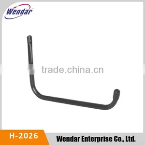 Sturdy Black Powder Coated Metal Steel Pipe Hook Wall Hook thumbnail-1