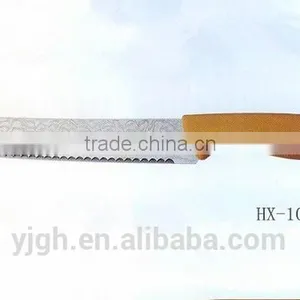 HX-1033 Fresh Color Plastic Handle Damascus Knife Nice Stainless Steelbread Knife thumbnail-1