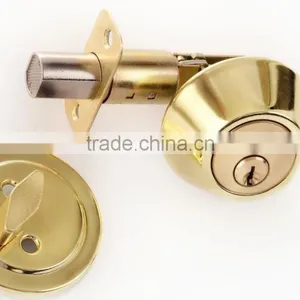 Sample Price Factory Price Stainless Steel Single Deadbolt Lock Keyed Alike Security Entry Round Knob Door Lock thumbnail-5