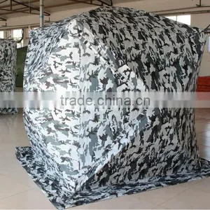 Winter Canvas Ice Fishing Tent for Camping Used thumbnail-1