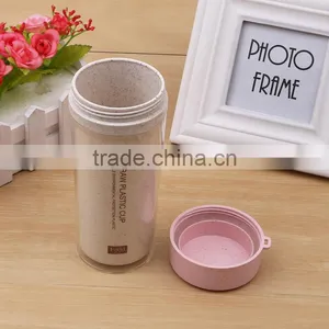 L00013 Europe Most Popular Wheat Material Pink Lid Plastic Joyshaker Water Bottle/plastic Water Bottle From Yiwu thumbnail-3