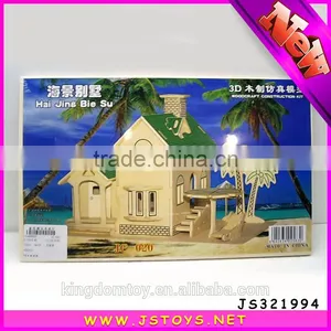 2016 Newest 3d Wooden Puzzle House Hot Sale thumbnail-5