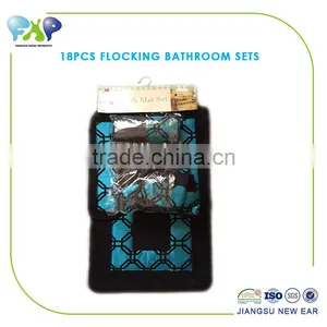 18PCS FLOCKING Bathroom Set thumbnail-1