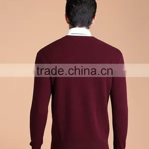 Wholesale Wool Knitting Yarn for V-neck Pullover Men Jersey ,wool Knitting Computer Machine Men Sweater Knitting Wool in Bulk thumbnail-4