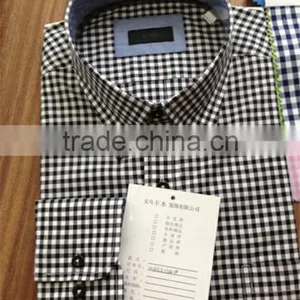 Men Gingham Shirts 100 Cotton Checks/plaids Shirt Button Down High Collar Shirts thumbnail-1