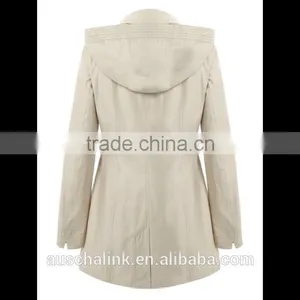 Best Selling Ladies Korean Cotton Hooded Toggle Jacket Wholesale thumbnail-4