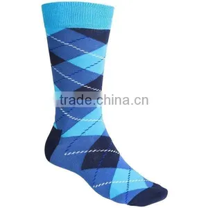 2015 Custom Design Knee High Crew Man Argyle Cotton Socks High Quality thumbnail-1