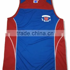 Running Singlet 100% Polyester Dri Fit Close Mesh Fabric thumbnail-1