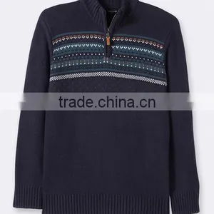 High Quality Men's High Neck Zip Sweater (BKNM24) thumbnail-3