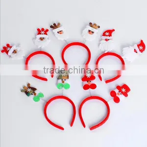 Red Antler Deer Horn Feather Hairbands Handmade Soft Plush Antlers Hair Accessories for 2016 Christmas Party thumbnail-2